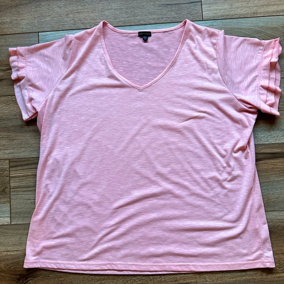 Pink Ruffle Sleeve Top - Picture 1 of 2